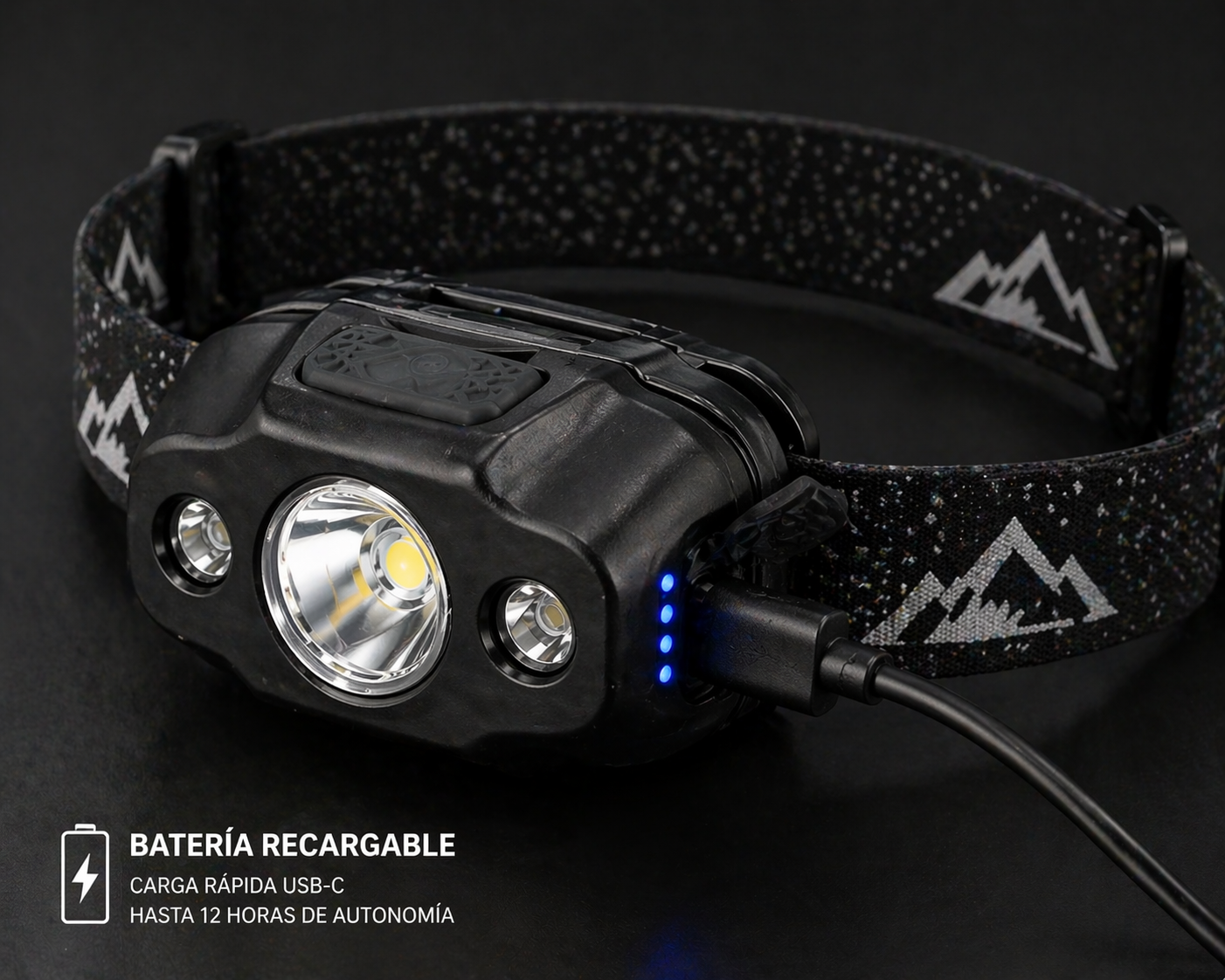 Linterna frontal LED recargable - Imagen 4