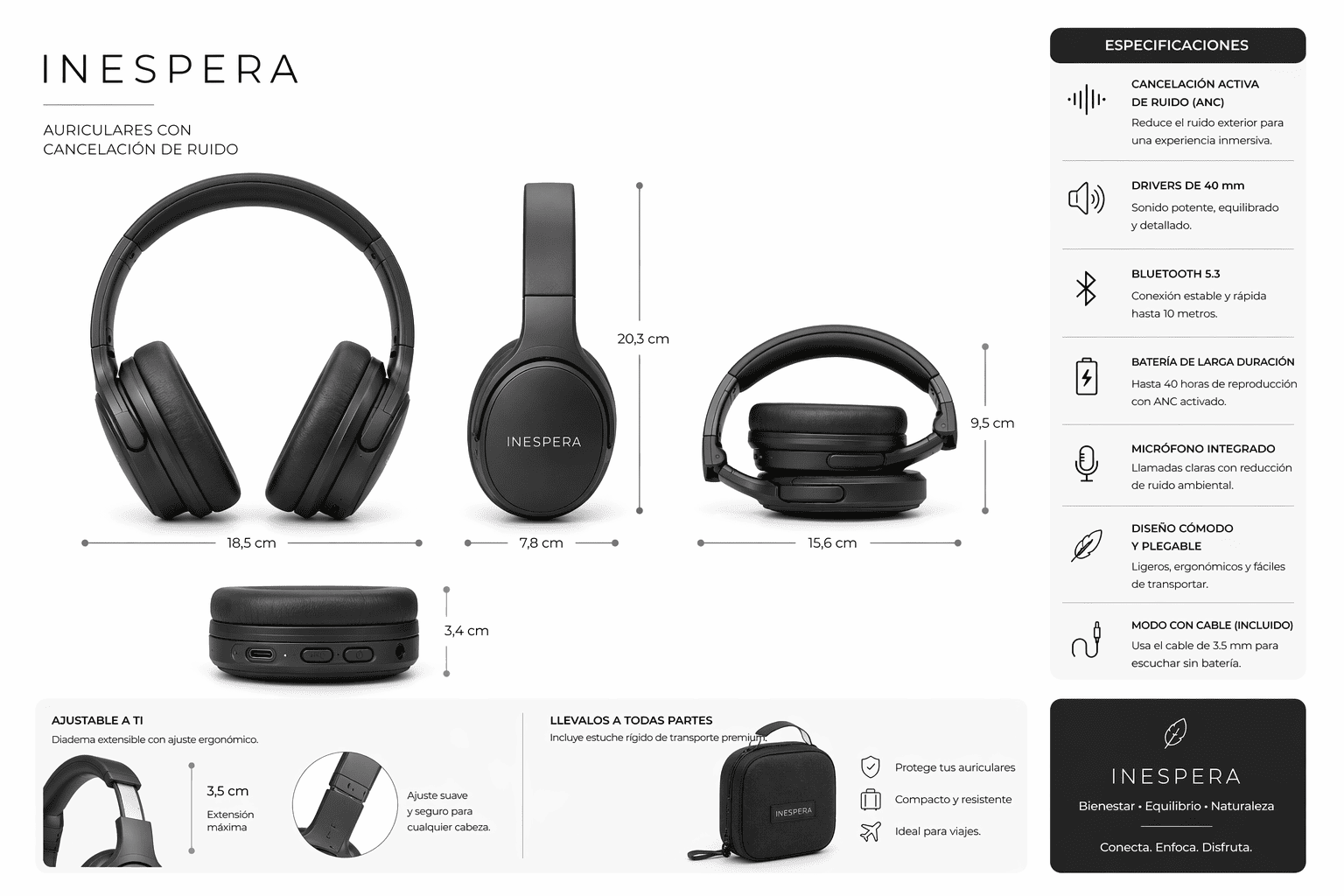 Auriculares inalámbricos con cancelación de ruido - Imagen 3