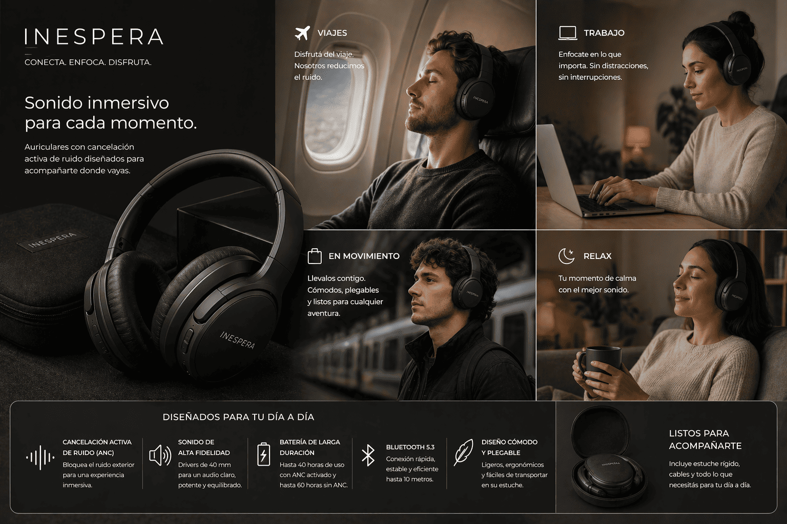 Auriculares inalámbricos con cancelación de ruido - Imagen 5
