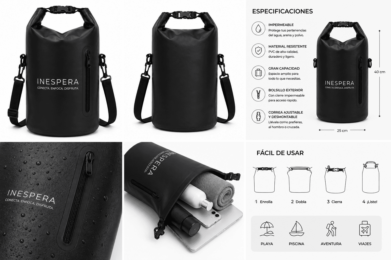Bolsa impermeable de playa resistente al agua - Imagen 5