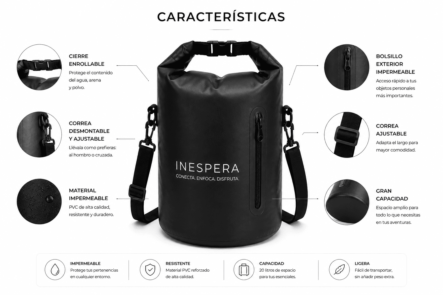 Bolsa impermeable de playa resistente al agua - Imagen 3