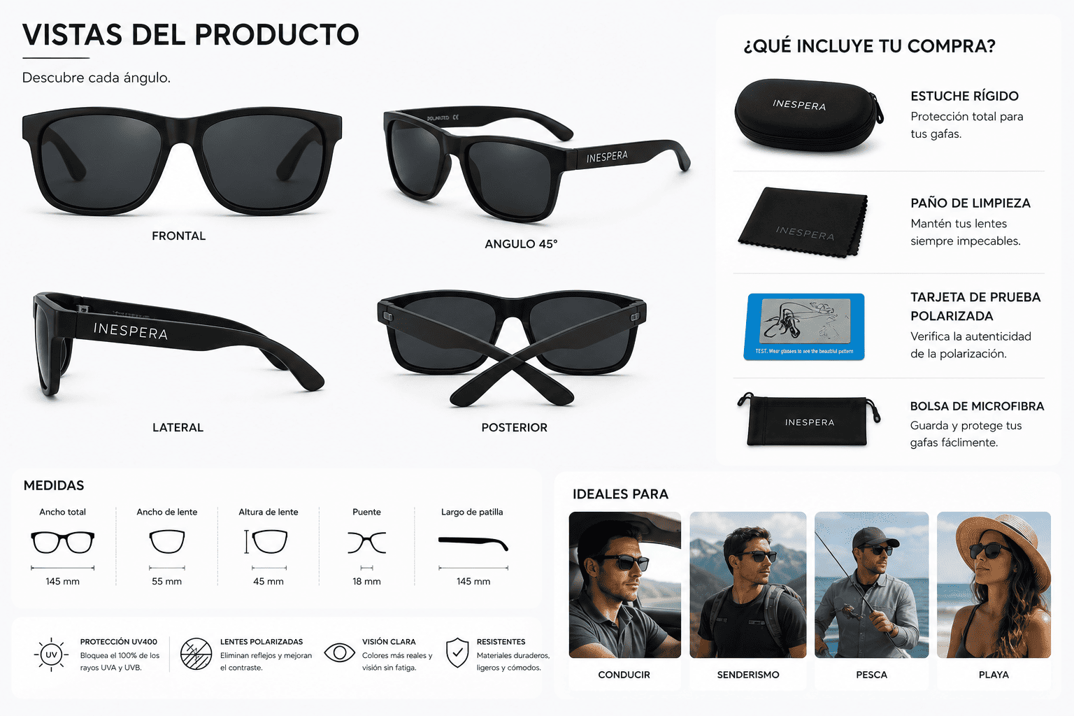 Gafas de sol polarizadas para viaje - Imagen 4