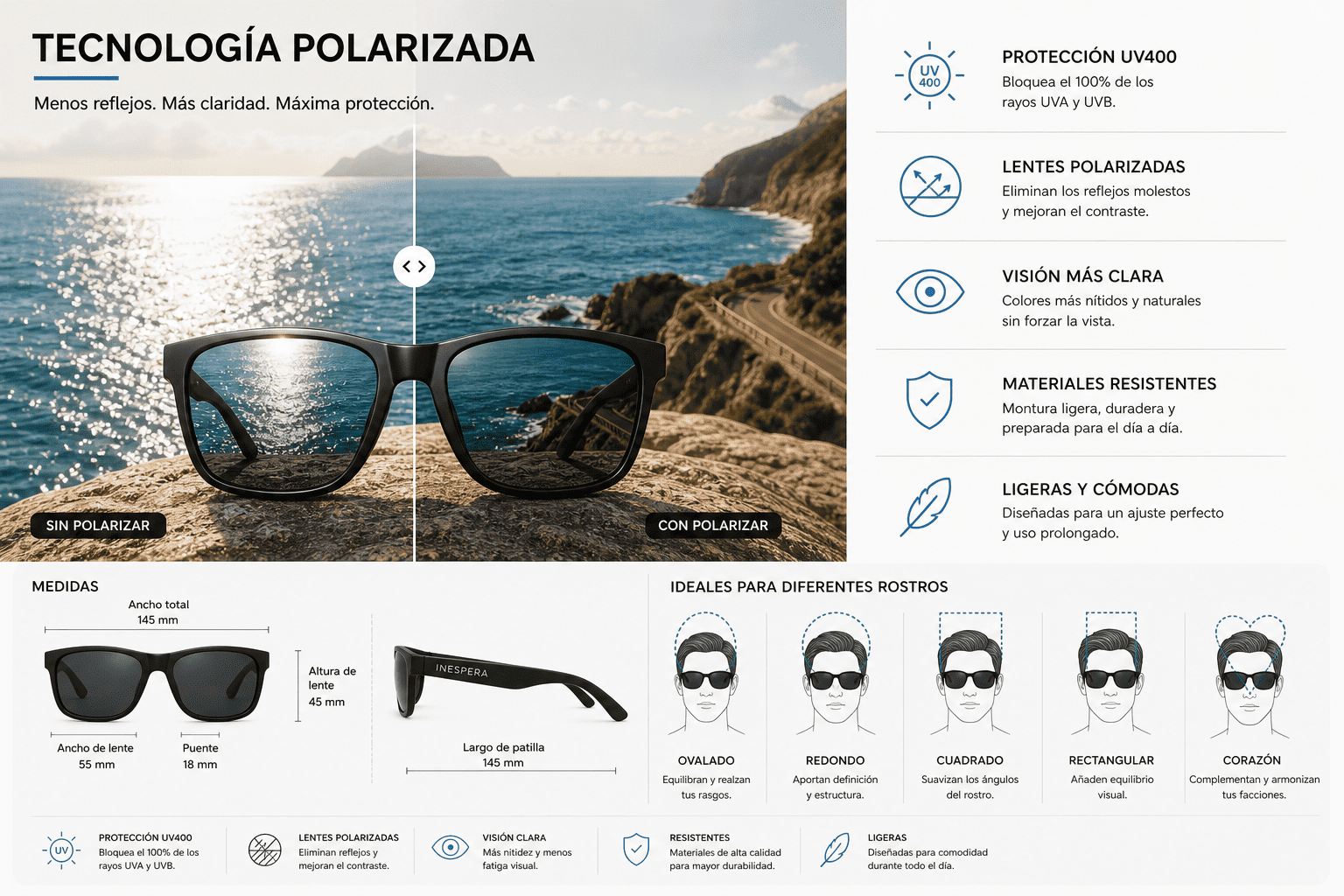 Gafas de sol polarizadas para viaje - Imagen 5